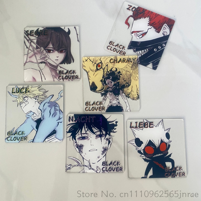 Home Office Hidden Desk - Posavasos Acrílicos Creativos de Anime Black