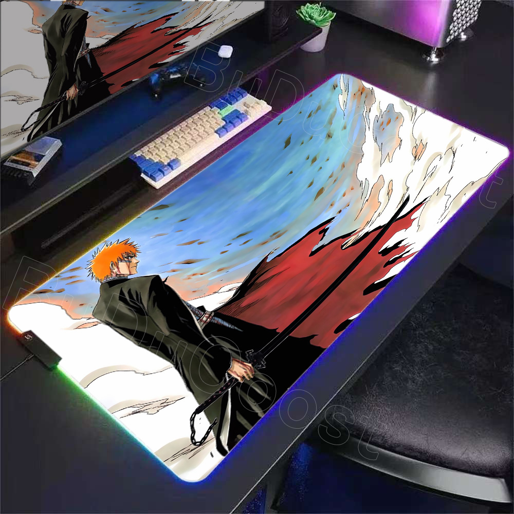 Home Office Bleaching - Alfombrilla de ratón RGB de Anime