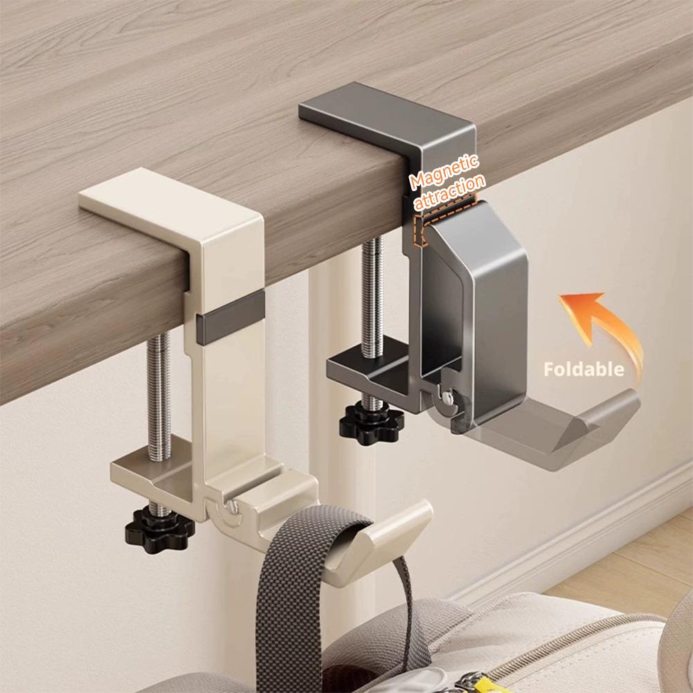 Home Office Hidden Desk - Gancho plegable para escritorio sin taladro,