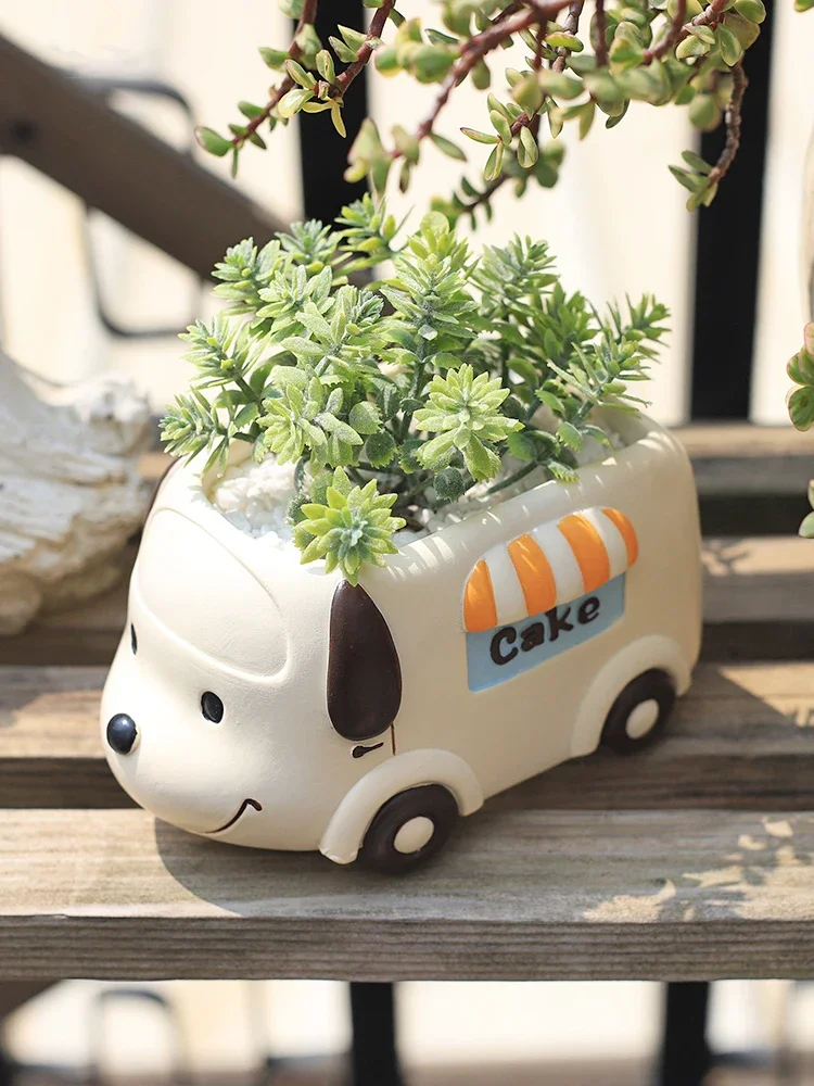 Plant Desk Mini - Camión de comida, maceta pequeña de