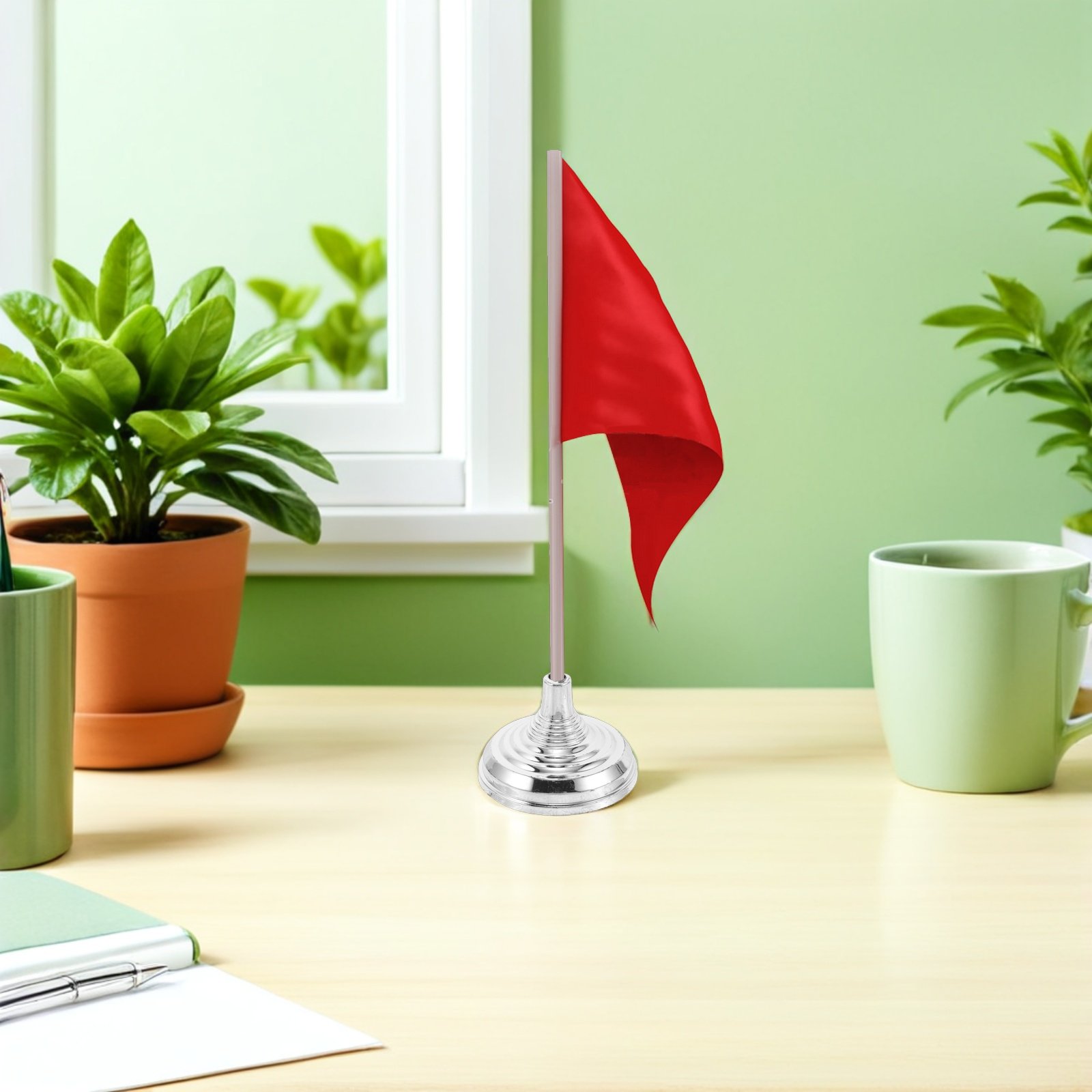 Base plateada para bandera de  - Home Office Hidden Desk reseña y precio