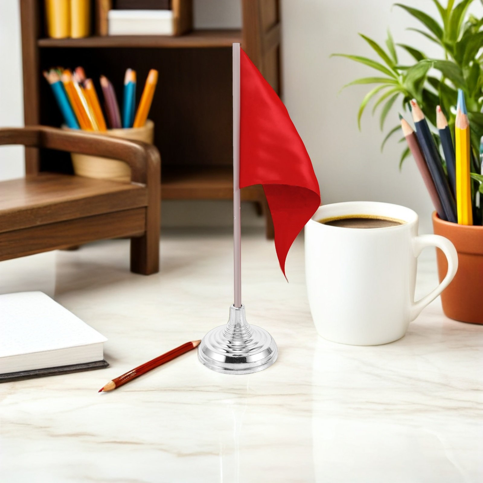 Base plateada para bandera de  - Home Office Hidden Desk reseña y precio