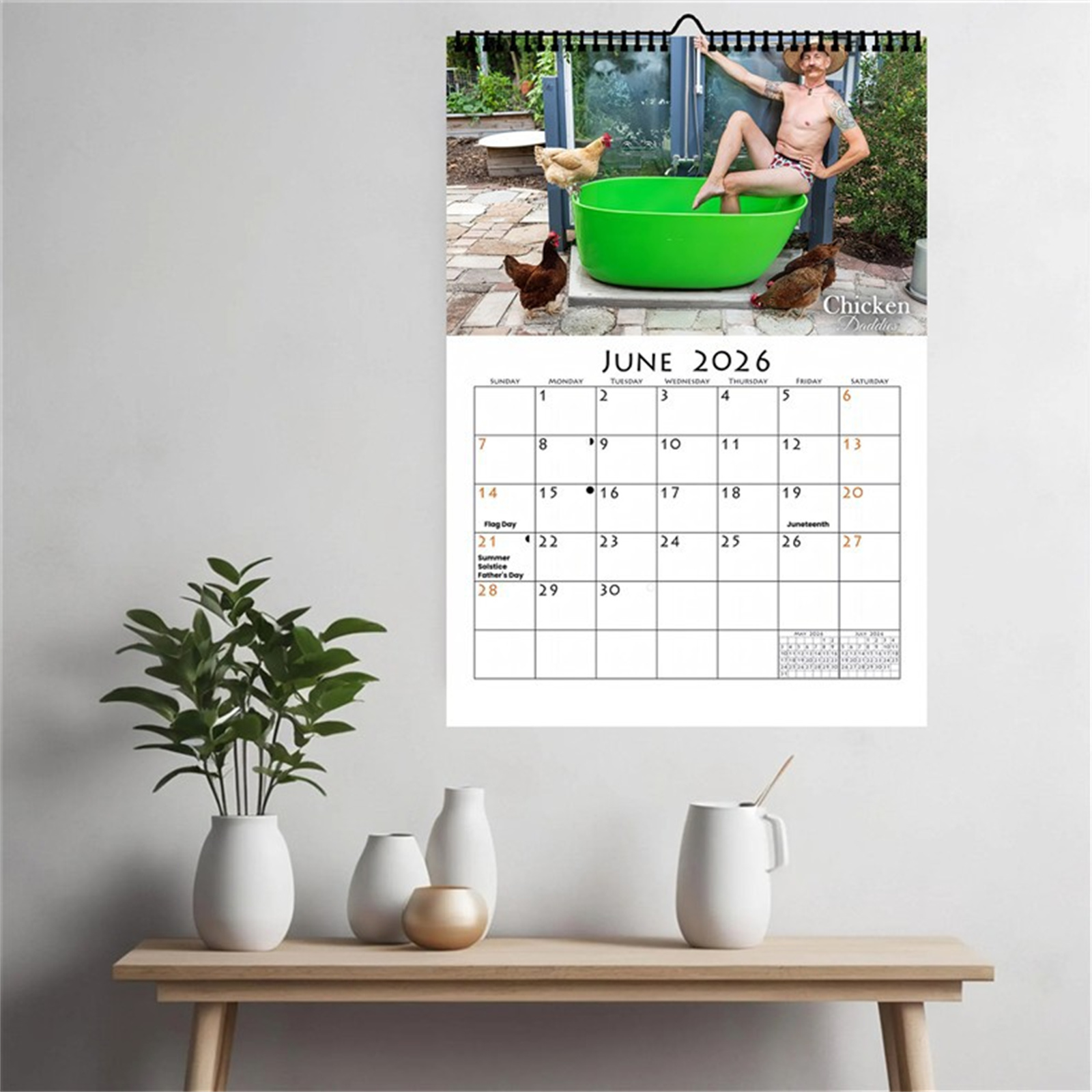 Calendario de pared divertido  - Home Office Size reseña y precio