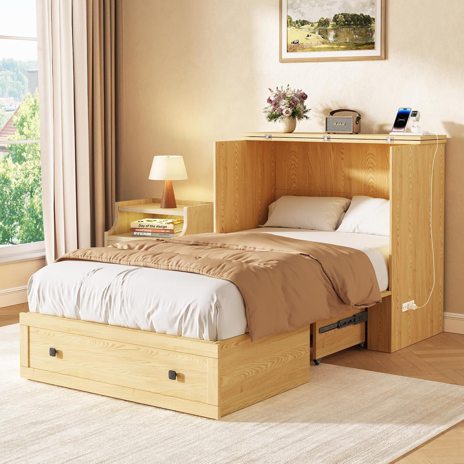 Cama Murphy Ahorradora de Espa - Home Office Guest Room reseña y precio