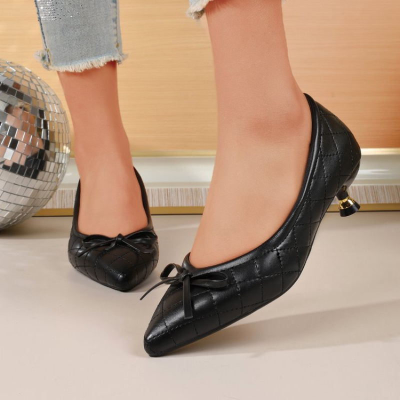 Tacones Kitten Punto Punta Moñ - Home Office Size reseña y precio