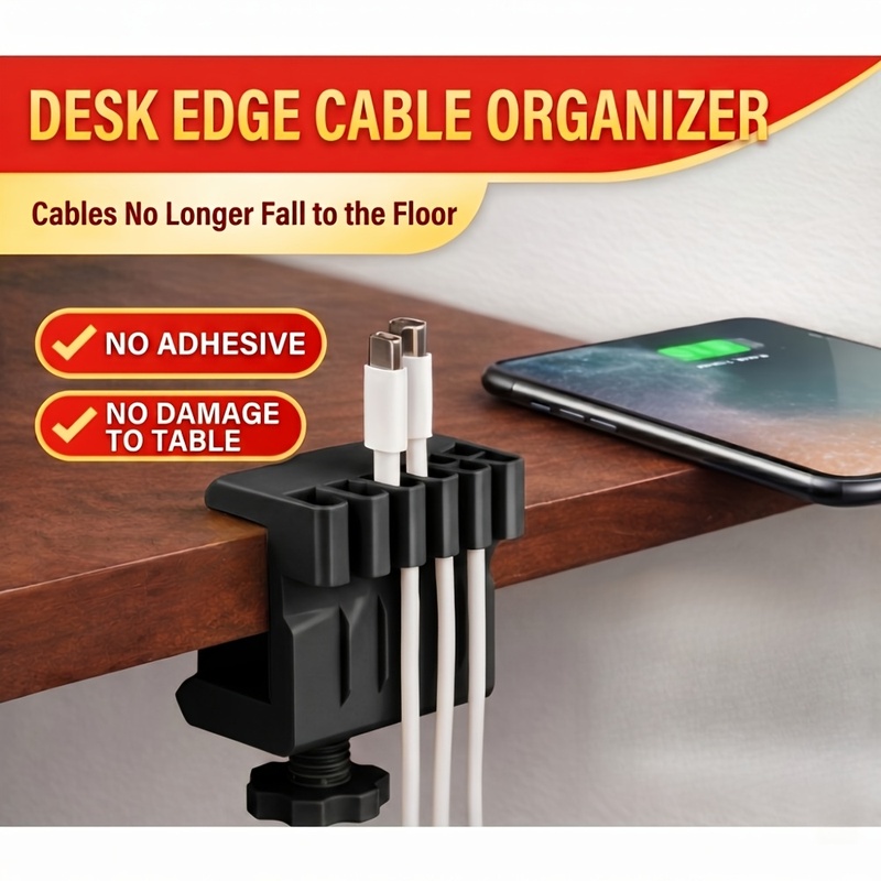 3 clips organizadores de cable - Home Office Hidden Desk reseña y precio