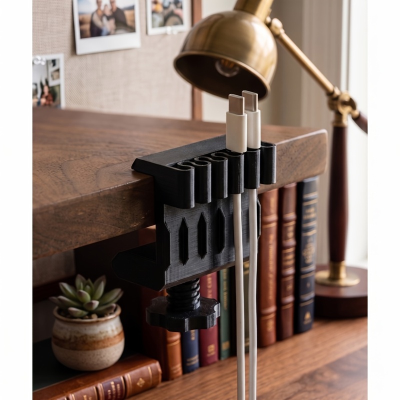 3 clips organizadores de cable - Home Office Hidden Desk reseña y precio