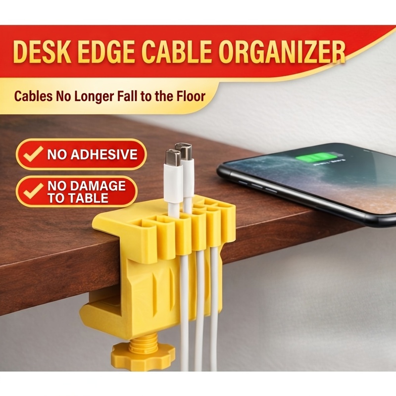 3 clips organizadores de cable - Home Office Hidden Desk reseña y precio
