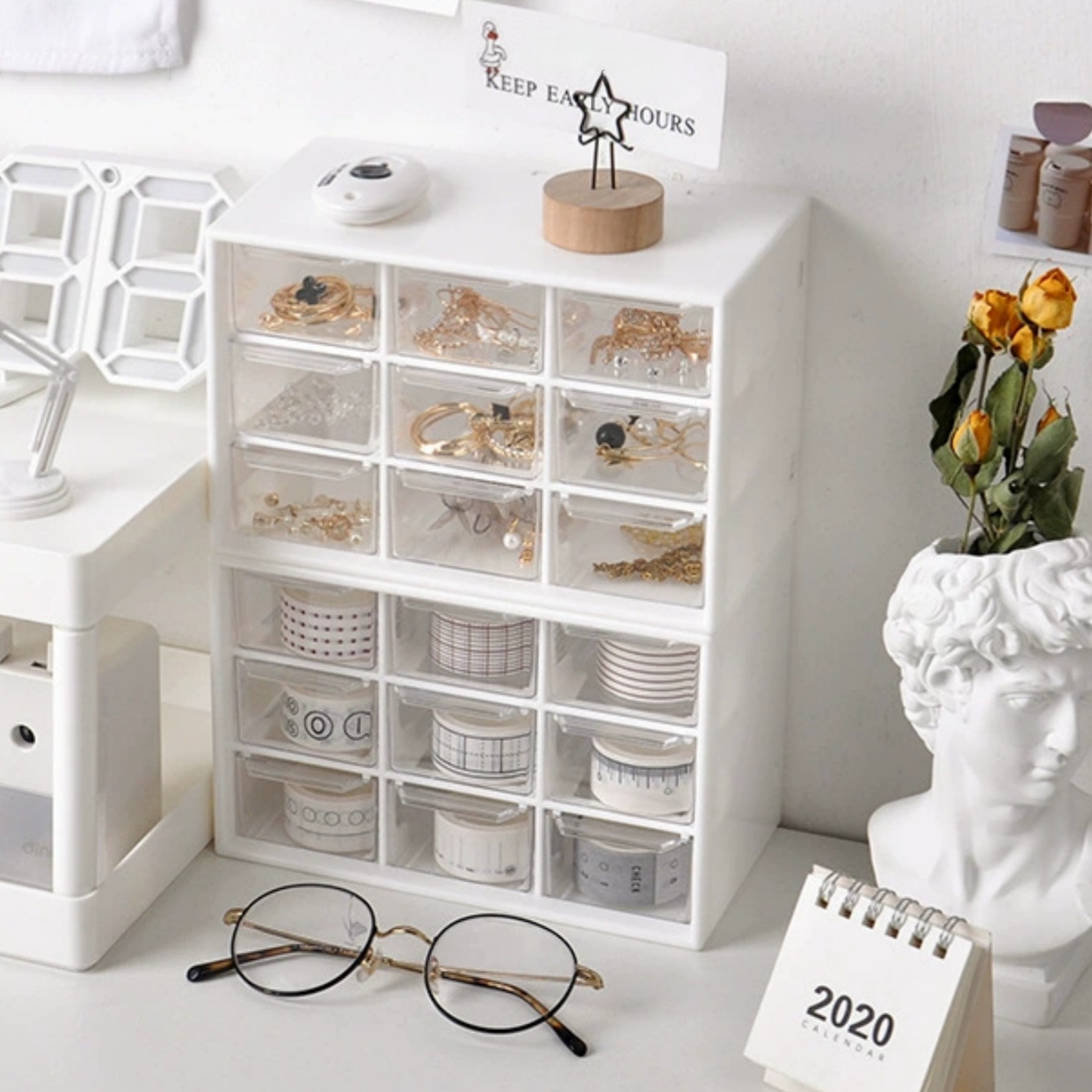 Caja de almacenamiento de mate - Home Office Hidden Desk reseña y precio
