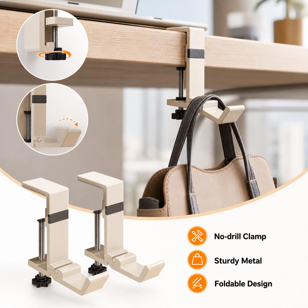 Gancho plegable para escritori - Home Office Hidden Desk reseña y precio